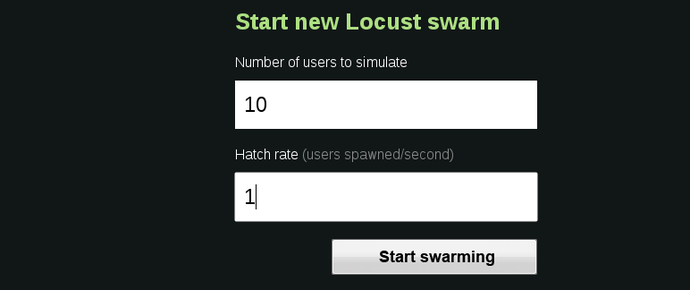 locust start screen