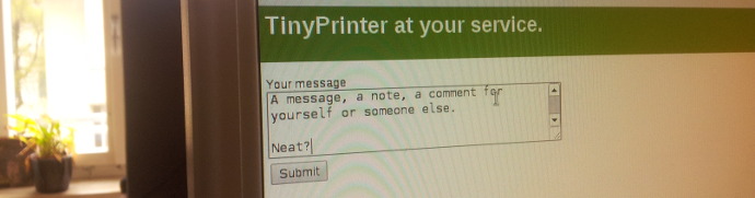 web frontend for tinyprinter